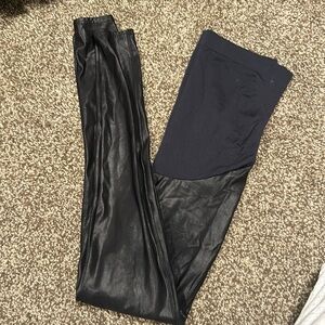 Spanx leather maternity leggings